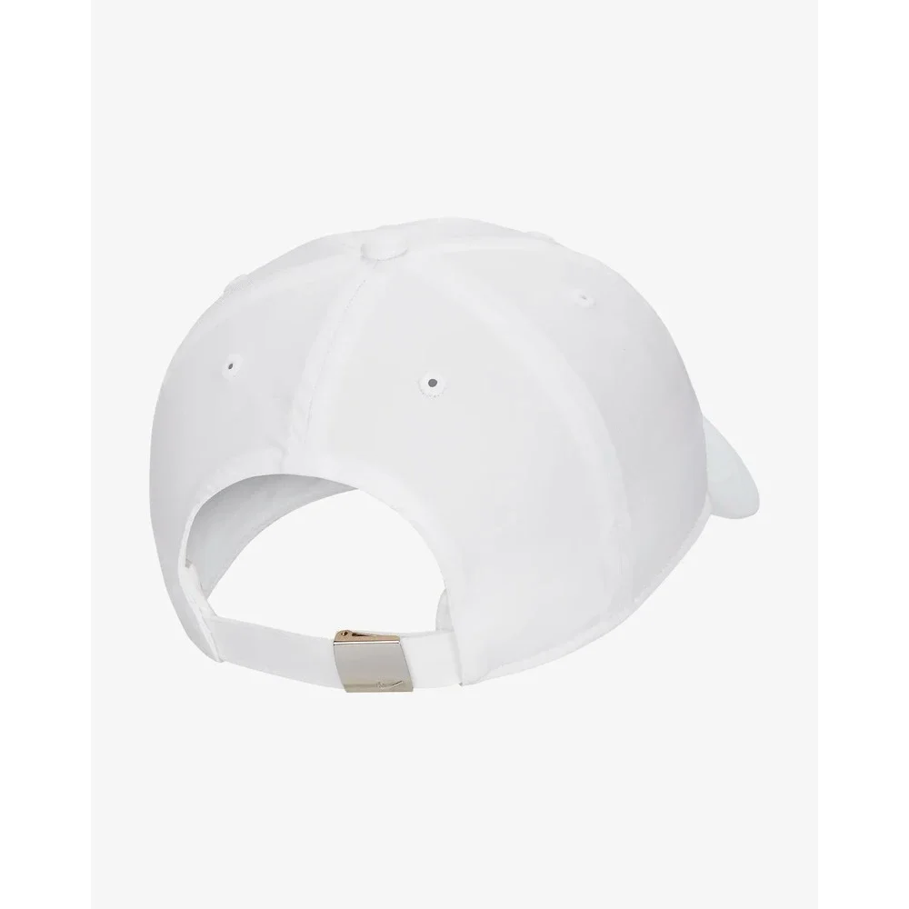 Nike Metal Chrome Swoosh White Baseball Golf Cap Hat Kids Youth One Size - Picture 3 of 7